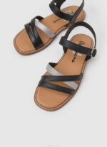 djevojka crno irma božanske kožne sandale Pepe Jeans JZ8H1336 - Slika 3