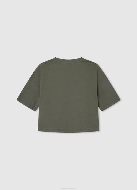 djevojka domet kutijasta majica s printom logotipa Pepe Jeans JZ8H1480 - Slika 2