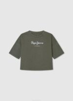djevojka domet kutijasta majica s printom logotipa Pepe Jeans JZ8H1480