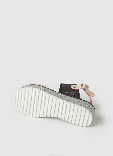 djevojka ljubičasto ružičasta Alexa Rouse sandale s platformom Pepe Jeans JZ8H1338 - Slika 5
