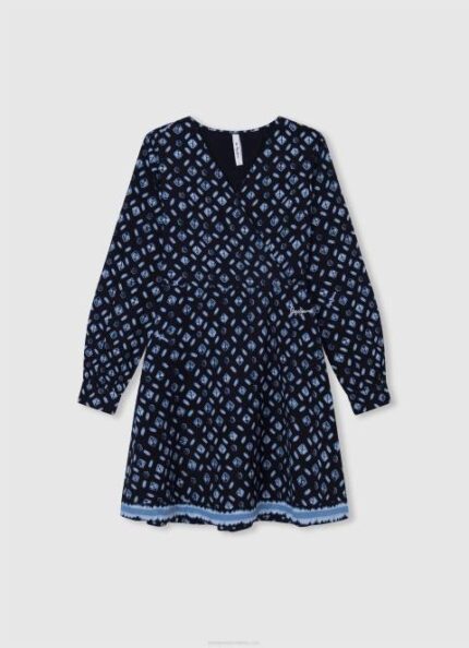 djevojka multi kratka haljina s geometrijskim printom Pepe Jeans JZ8H1387