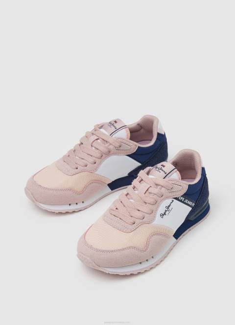 djevojka nježno ružičasta london basic tenisice za trčanje Pepe Jeans JZ8H1318 - Slika 3