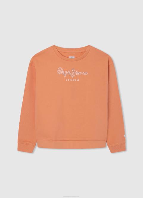 djevojka nježno ružičasta pleteni žersej sa zaobljenim ovratnikom Pepe Jeans JZ8H1407 - Slika 5
