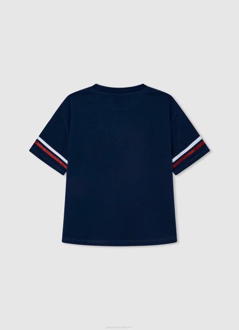 djevojka ocean kutijasta majica s printom logotipa Pepe Jeans JZ8H1448 - Slika 2
