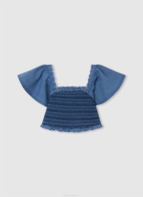djevojka ocean kutijasta majica s printom logotipa Pepe Jeans JZ8H1448 - Slika 4