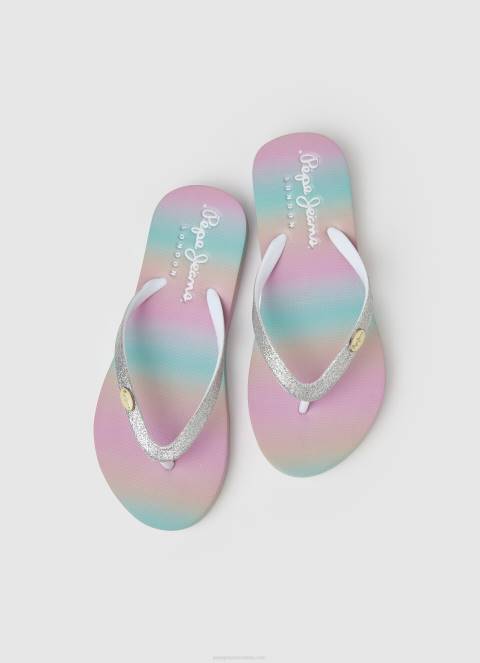 djevojka srebro japanke za plažu Dorset Milana Pepe Jeans JZ8H1349 - Slika 2