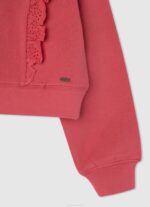 djevojka studio crvena džemper od pamučnog flisa Pepe Jeans JZ8H1403 - Slika 3