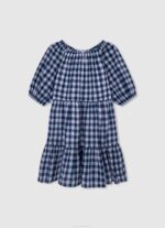 djevojka studio crvena krep haljina s prekriženim dekolteom Pepe Jeans JZ8H1374 - Slika 4