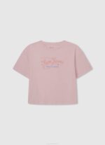 djevojka studio crvena majica s printom ljubavi Pepe Jeans JZ8H1444 - Slika 5