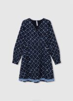 djevojka studio crvena mini haljina sa zaobljenim ovratnikom Pepe Jeans JZ8H1390 - Slika 5