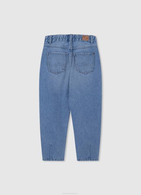 djevojka traper bella traperice balon kroja visokog struka Pepe Jeans JZ8H1369 - Slika 2