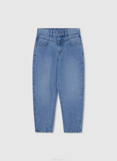 djevojka traper bella traperice balon kroja visokog struka Pepe Jeans JZ8H1369 - Slika 1