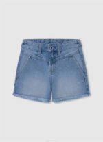 djevojka traper kratke traper hlače regularnog kroja Pepe Jeans JZ8H1486
