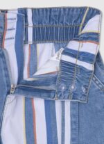 djevojka traper kratke traper hlače s prugastim printom Pepe Jeans JZ8H1508 - Slika 3