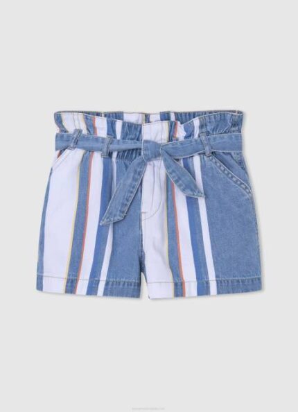djevojka traper kratke traper hlače s prugastim printom Pepe Jeans JZ8H1508