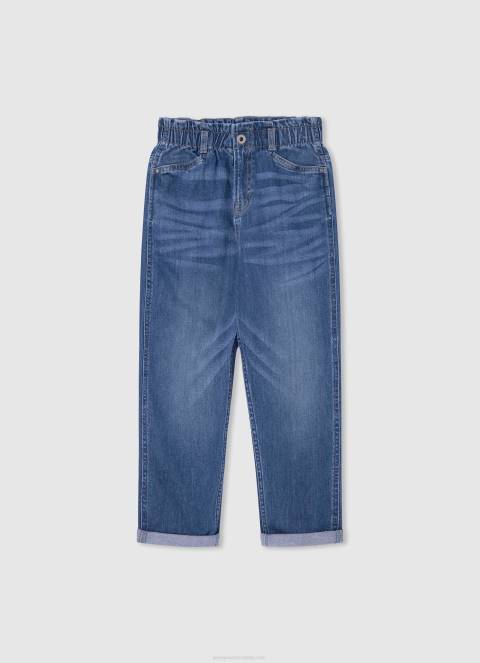 djevojka traper reese taper fit traperice visokog struka Pepe Jeans JZ8H1366 - Slika 1