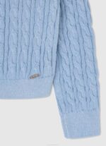djevojka zaljev pleteni žersej sa zaobljenim ovratnikom Pepe Jeans JZ8H1406 - Slika 3