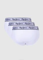 muškarci bijela 3 paketa elastičnih pamučnih gaćica Pepe Jeans JZ8H1156 - Slika 2