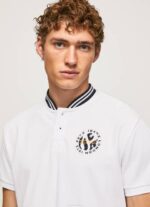 muškarci bijela bejzbol ovratnik pique polo majica Pepe Jeans JZ8H1087 - Slika 3