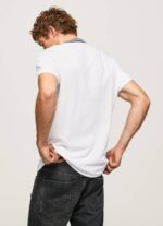 muškarci bijela bejzbol ovratnik pique polo majica Pepe Jeans JZ8H1087 - Slika 4