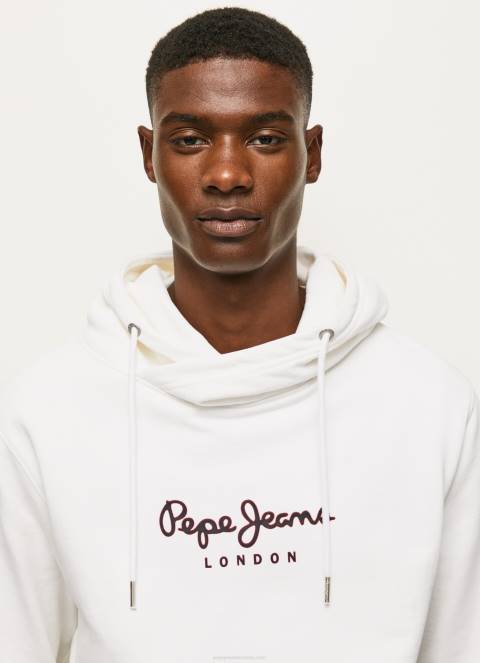 muškarci bijela džemper s logotipom visoke gustoće Pepe Jeans JZ8H903 - Slika 3