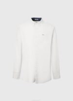 muškarci bijela fabio oxford košulja regularnog kroja Pepe Jeans JZ8H1031 - Slika 5
