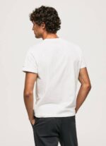 muškarci bijela isprana i ofarbana pamučna majica Pepe Jeans JZ8H942 - Slika 4