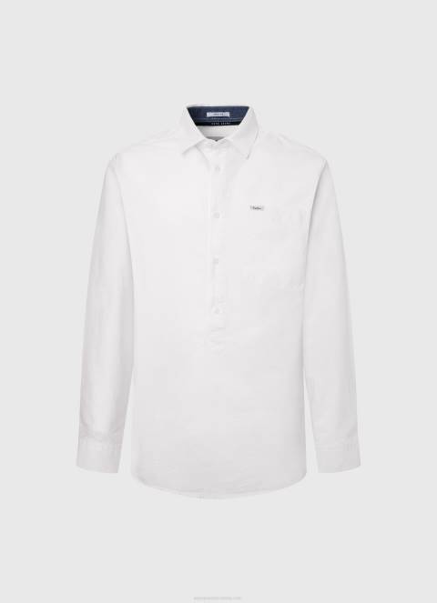 muškarci bijela Lawson oksfordska košulja regularnog kroja Pepe Jeans JZ8H1044 - Slika 5