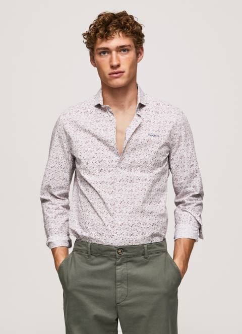 muškarci bijela lenora uska košulja od poplina Pepe Jeans JZ8H1075 - Slika 2