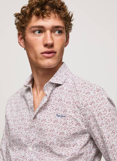muškarci bijela lenora uska košulja od poplina Pepe Jeans JZ8H1075 - Slika 3