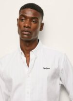 muškarci bijela lisselton prugasta dobby košulja Pepe Jeans JZ8H1064 - Slika 3