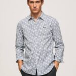 muškarci bijela lou uska košulja od poplina Pepe Jeans JZ8H1070