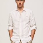 muškarci bijela lynton oksfordska košulja redovnog kroja Pepe Jeans JZ8H1034