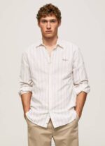 muškarci bijela lynton oksfordska košulja redovnog kroja Pepe Jeans JZ8H1034