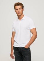 muškarci bijela majica s logom Pepe Jeans JZ8H1085