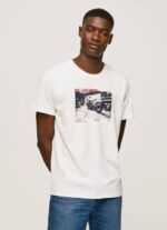 muškarci bijela majica s printom fotografija Pepe Jeans JZ8H955 - Slika 3