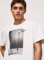 muškarci bijela majica s printom fotografija Pepe Jeans JZ8H958 - Slika 3