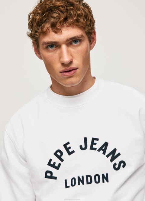 muškarci bijela majica s printom logotipa Pepe Jeans JZ8H901 - Slika 3