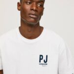 muškarci bijela majica s printom logotipa Pepe Jeans JZ8H953