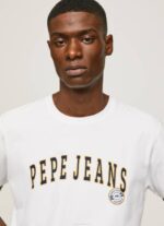muškarci bijela majica s printom logotipa Pepe Jeans JZ8H970 - Slika 3