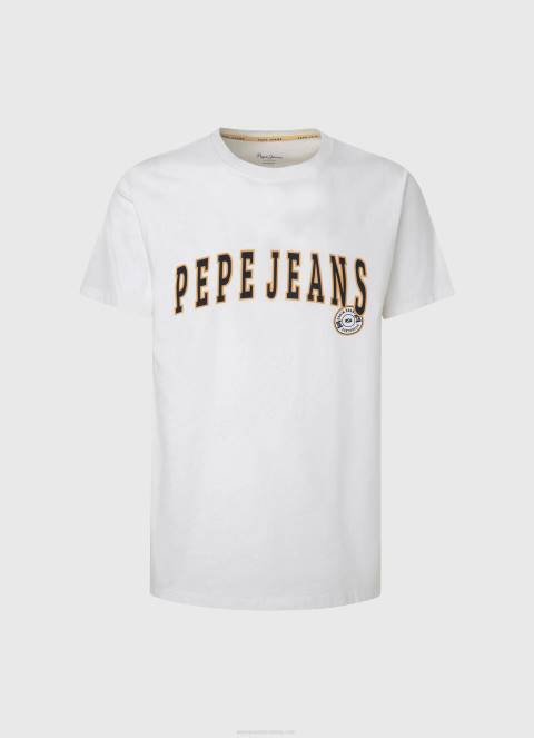 muškarci bijela majica s printom logotipa Pepe Jeans JZ8H970 - Slika 5