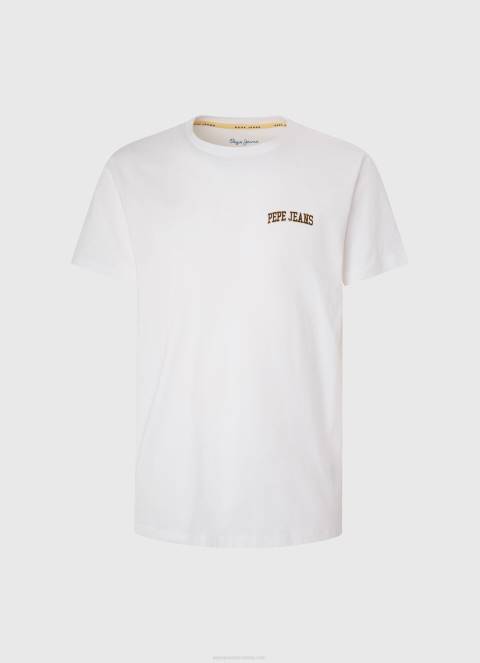 muškarci bijela majica s printom logotipa Pepe Jeans JZ8H978 - Slika 5