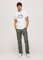 muškarci bijela majica s printom logotipa Pepe Jeans JZ8H982 - Slika 2