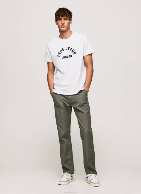 muškarci bijela majica s printom logotipa Pepe Jeans JZ8H982 - Slika 2
