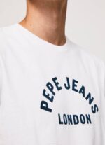 muškarci bijela majica s printom logotipa Pepe Jeans JZ8H982 - Slika 3