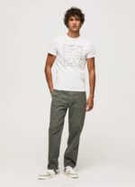 muškarci bijela pamučna grafička majica Pepe Jeans JZ8H940 - Slika 2