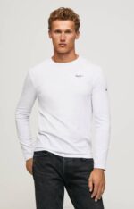 muškarci bijela pamučna majica dugih rukava Pepe Jeans JZ8H1007 - Slika 3