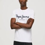 muškarci bijela pamučna majica kratkih rukava Pepe Jeans JZ8H1002