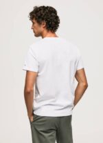muškarci bijela pamučna majica s logom Pepe Jeans JZ8H938 - Slika 4
