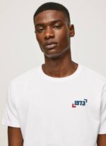 muškarci bijela Pamučna majica s logotipom iz 1973 Pepe Jeans JZ8H950 - Slika 3